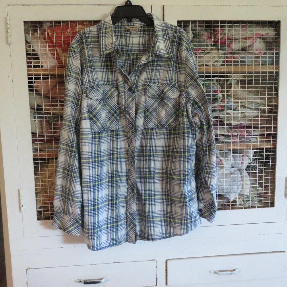 Women's Duluth Trading Company Flanel Shirt 1X 1 X Womens Button up Shirt